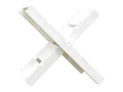 Suporte de lenha 47x39,5x48 cm madeira de pinho maciça branco PT957281