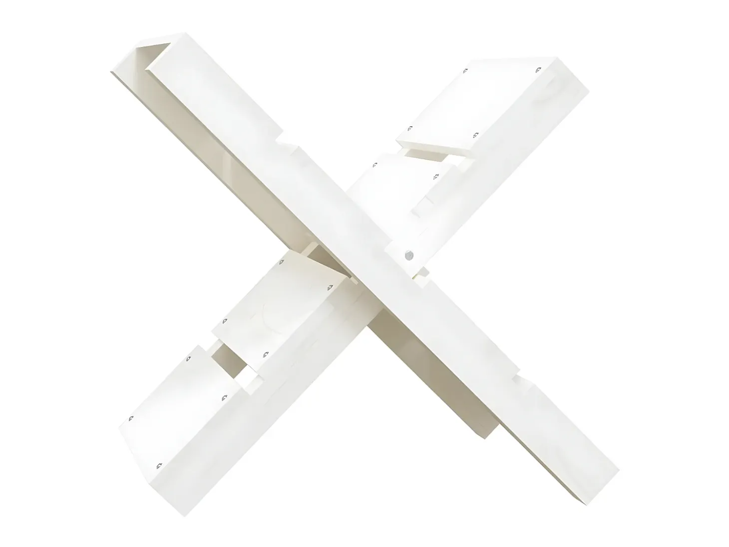 Suporte de lenha 47x39,5x48 cm madeira de pinho maciça branco PT957281