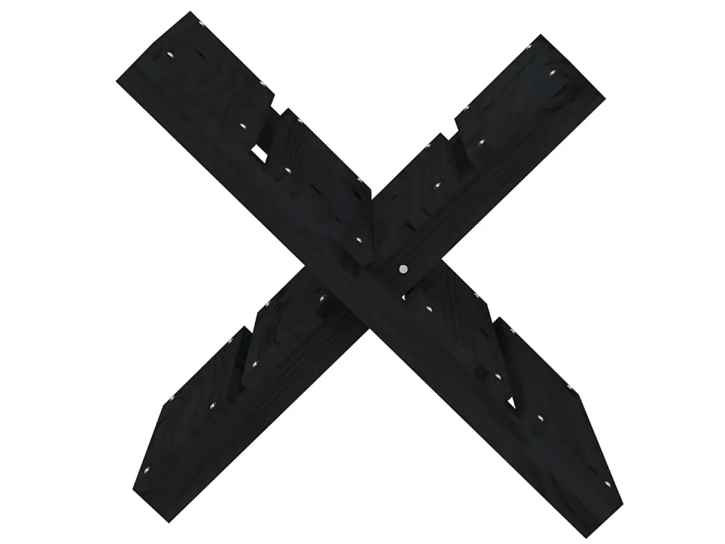 Suporte de lenha 47x39,5x48 cm madeira de pinho maciça preto PT230074