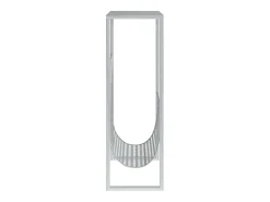 Suporte de revistas 35x15x45 cm aço prateado
