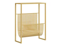 Suporte de revistas 35x15x45 cm aço dourado