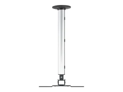 Suporte de teto VCM Beamer | Até 50 kg | Altura ajustável 120-230 cm | Suporte de projetor extensível | Montagem universal no teto | CPM (Prata)