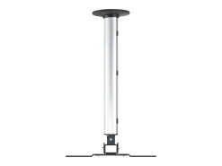 Suporte de teto VCM Beamer | Até 50 kg | Altura ajustável 70-125 cm | Suporte de projetor extensível | Montagem universal no teto | CPM (Prata)