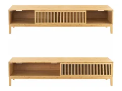 Suporte de TV de bambu com design exclusivo 180 x 40 x 38 cm cor natural código 03_0007874