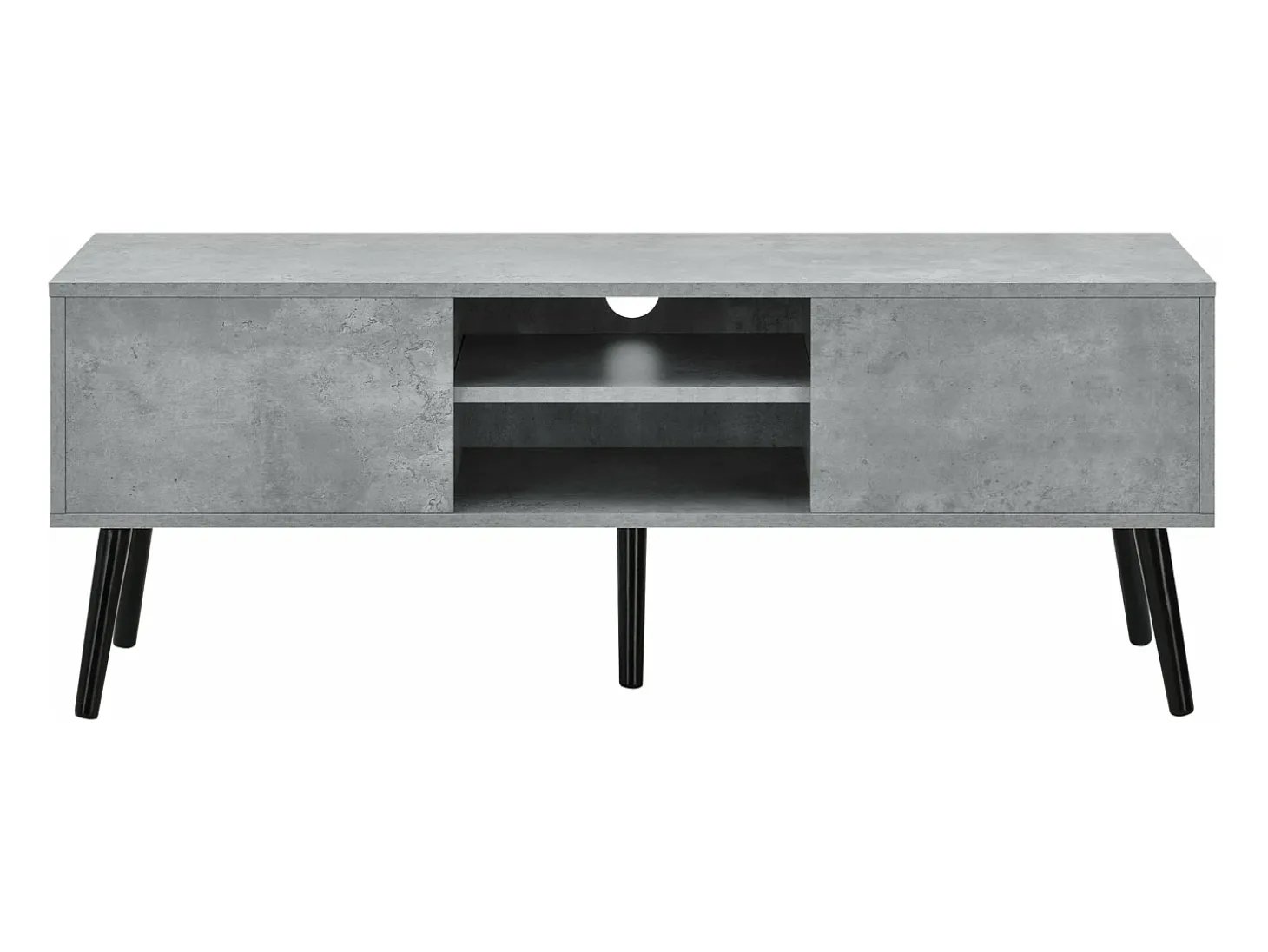 Suporte de TV de design com suporte para TV de 120 cm efeito concreto preto 03_0005863