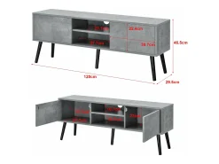 Suporte de TV de design com suporte para TV de 120 cm efeito concreto preto 03_0005863