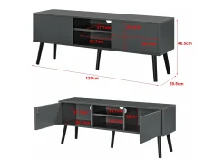 Suporte de TV de design suporte para TV de 120 cm cinza escuro/preto 03_0005864