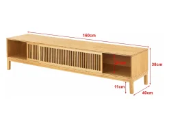 Suporte de TV em bambu 160 x 40 x 38 cm cor natural 03_0007873