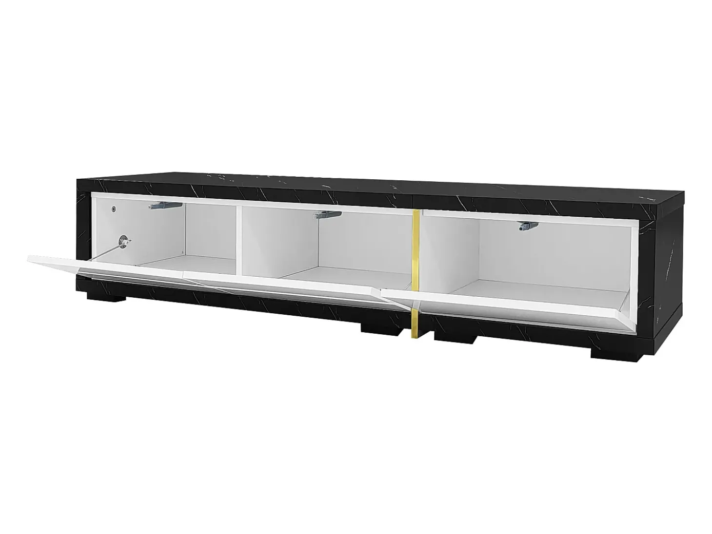 Suporte de TV moderno com altura ajustável (140-260 cm), suporte de TV baixo com função giratória, branco