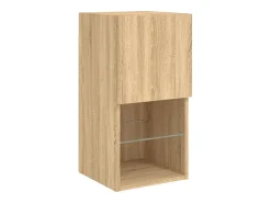Suporte de TV multimídia prateleira de TV buffet de TV sala de jantar sala de estar quarto com LED 6 peças carvalho Sonoma madeira projetada marrom 02_0029455