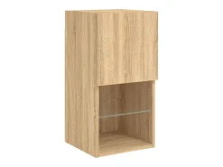Suporte de TV multimídia prateleira de TV buffet de TV sala de jantar sala de estar quarto com LED 6 peças carvalho Sonoma madeira projetada marrom 02_0029454
