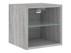 Suporte de TV multimídia prateleira de TV buffet de TV sala de jantar sala de estar quarto com LED 8 peças Sonoma Engineered Wood cinza 02_0029483