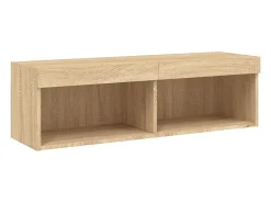 Suporte de TV multimídia prateleira de TV buffet de TV sala de jantar sala de estar quarto com LED 5 peças carvalho Sonoma madeira projetada marrom 02_0029418