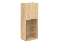 Suporte de TV multimídia prateleira de TV buffet de TV sala de jantar sala de estar quarto com LED 5 peças carvalho Sonoma madeira projetada marrom 02_0029418