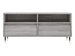 Suporte de TV multimídia prateleira de TV buffet de TV sala de jantar sala de estar quarto sonoma 100 x 345 x 445 cm madeira projetada cinza 02_0028325