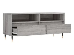 Suporte de TV multimídia prateleira de TV buffet de TV sala de jantar sala de estar quarto sonoma 100 x 345 x 445 cm madeira projetada cinza 02_0028325