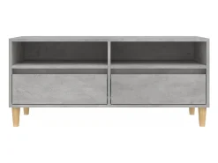 Suporte de TV multimídia prateleira de TV aparador de TV sala de jantar sala de estar quarto 100 x 345 x 445 cm madeira projetada cinza 02_0025475