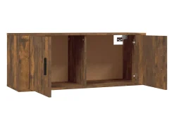 Suporte de TV multimídia prateleira de TV armário de TV sala de jantar sala de estar quarto montado na parede carvalho defumado 100 x 34,5 x 40 cm marrom 02_0028122
