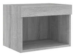 Suporte de TV multimídia prateleira de TV buffet de TV sala de jantar sala de estar quarto com LED 8 peças Sonoma Engineered Wood cinza 02_0029484