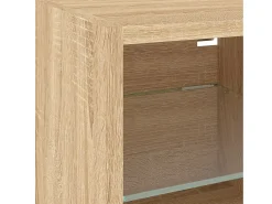 Suporte de TV multimídia prateleira de TV buffet de TV sala de jantar sala de estar quarto com LED 8 peças carvalho Sonoma madeira projetada marrom 02_0029482