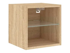 Suporte de TV multimídia prateleira de TV buffet de TV sala de jantar sala de estar quarto com LED 8 peças carvalho Sonoma madeira projetada marrom 02_0029482