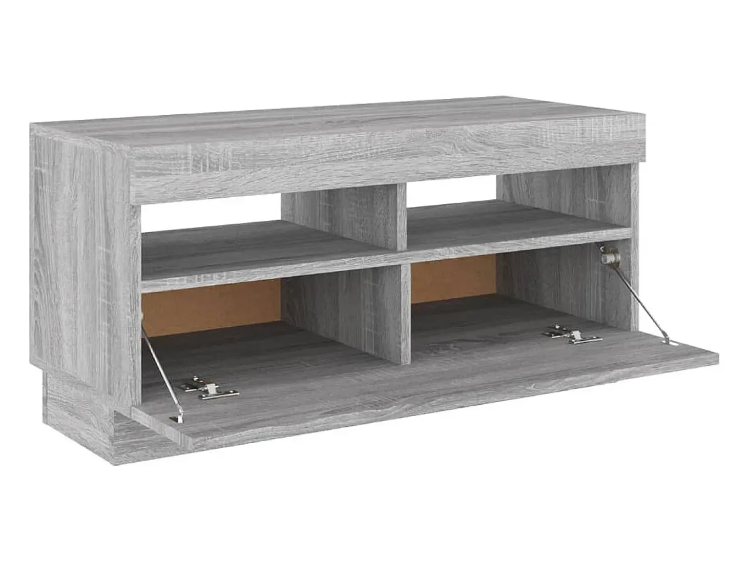 Suporte de TV multimídia prateleira de TV aparador armário de TV sala de jantar sala de estar quarto com luzes LED Sonoma 80 x 35 x 40 cm cinza 02_0026830