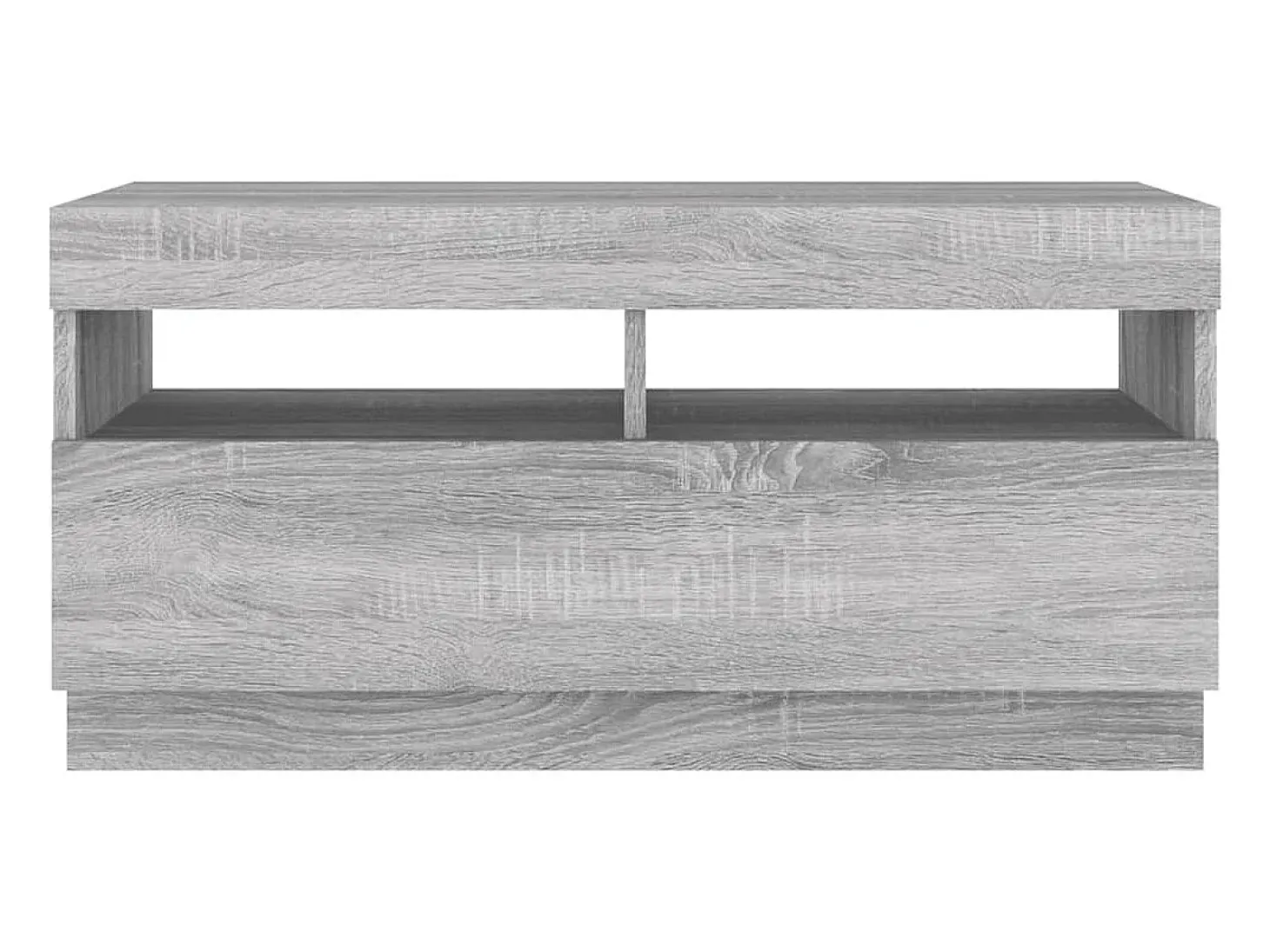 Suporte de TV multimídia prateleira de TV aparador armário de TV sala de jantar sala de estar quarto com luzes LED Sonoma 80 x 35 x 40 cm cinza 02_0026830