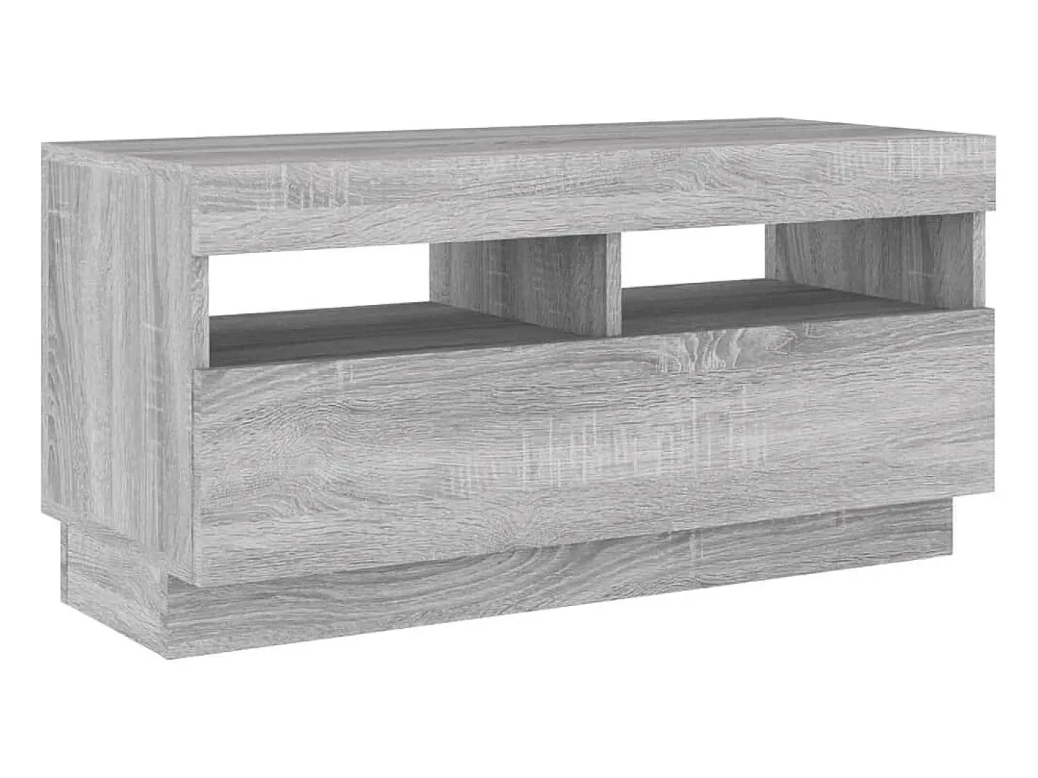 Suporte de TV multimídia prateleira de TV aparador armário de TV sala de jantar sala de estar quarto com luzes LED Sonoma 80 x 35 x 40 cm cinza 02_0026830