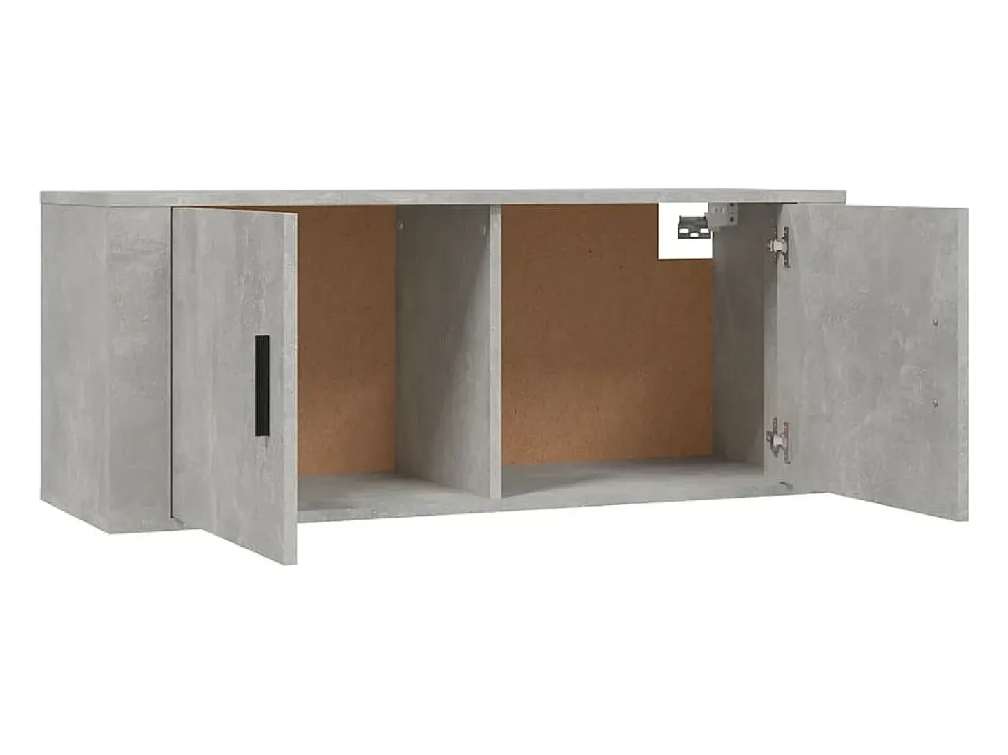 Suporte de TV multimídia prateleira de TV aparador de TV montado na parede adequado para sala de jantar sala de estar quarto 100 x 34,5 x 40 cm cinza 02_0027741