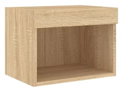 Suporte de TV multimídia prateleira de TV buffet de TV sala de jantar sala de estar quarto com LED 5 peças carvalho Sonoma madeira projetada marrom 02_0029413