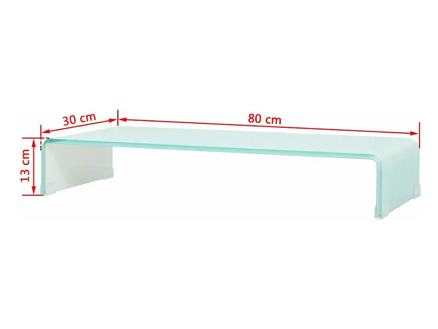 Suporte de TV/aparador/monitor prático e com design exclusivo para TVs de vidro branco de 80 cm (2502231)