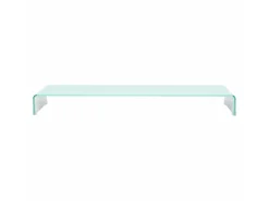 Suporte de TV/aparador/monitor de design prático para TV de vidro branco de 120 cm 2502225