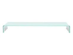 Suporte de TV/aparador/montagem para monitor de design prático para TV de vidro branco de 110 cm 2502223