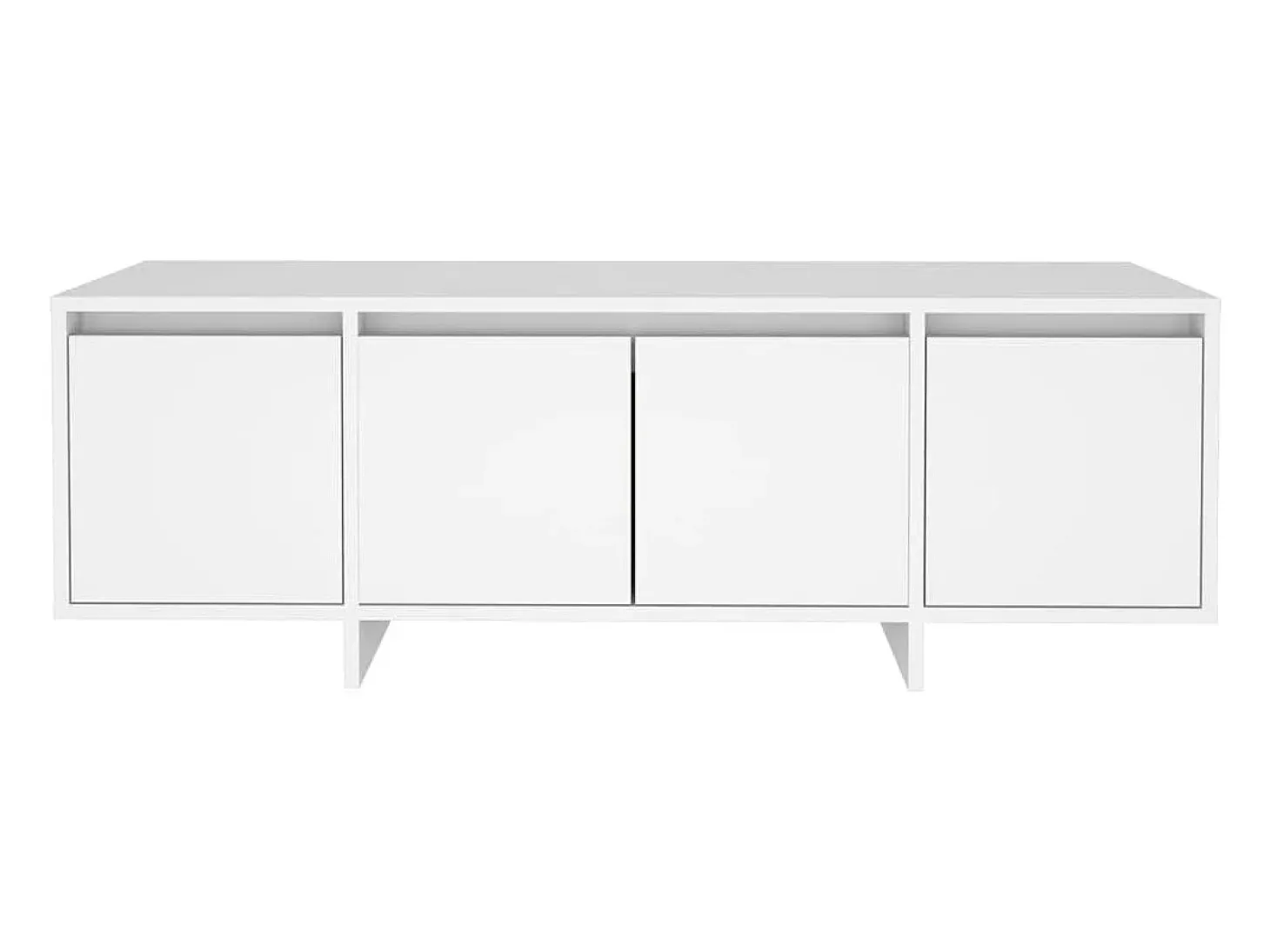 Suporte multimídia para TV prateleira para TV aparador armário para TV sala de jantar sala de estar quarto 120 x 30 x 40,5 cm madeira engenheirada branca 02_0025838