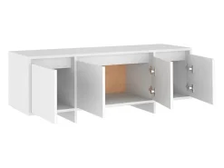 Suporte multimídia para TV prateleira para TV aparador armário para TV sala de jantar sala de estar quarto 120 x 30 x 40,5 cm madeira engenheirada branca 02_0025838
