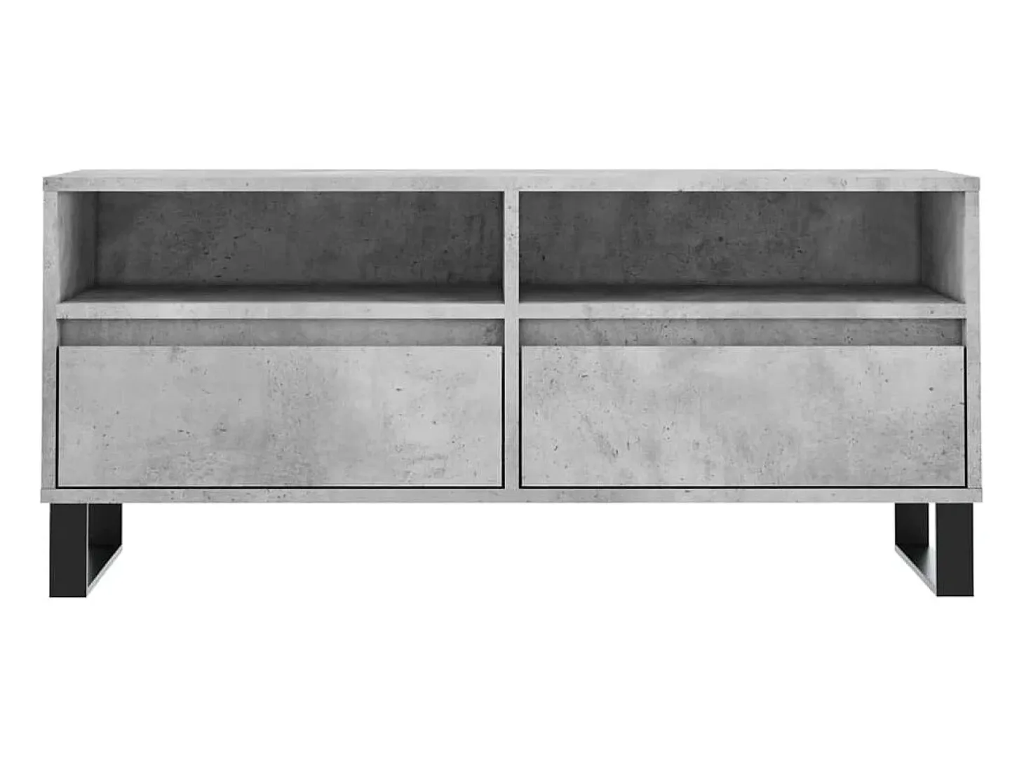 Suporte multimídia para TV prateleira para TV aparador para TV sala de jantar sala de estar quarto 100 x 34,5 x 44,5 cm madeira industrializada cinza 02_0025478