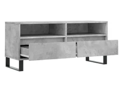 Suporte multimídia para TV prateleira para TV aparador para TV sala de jantar sala de estar quarto 100 x 34,5 x 44,5 cm madeira industrializada cinza 02_0025478