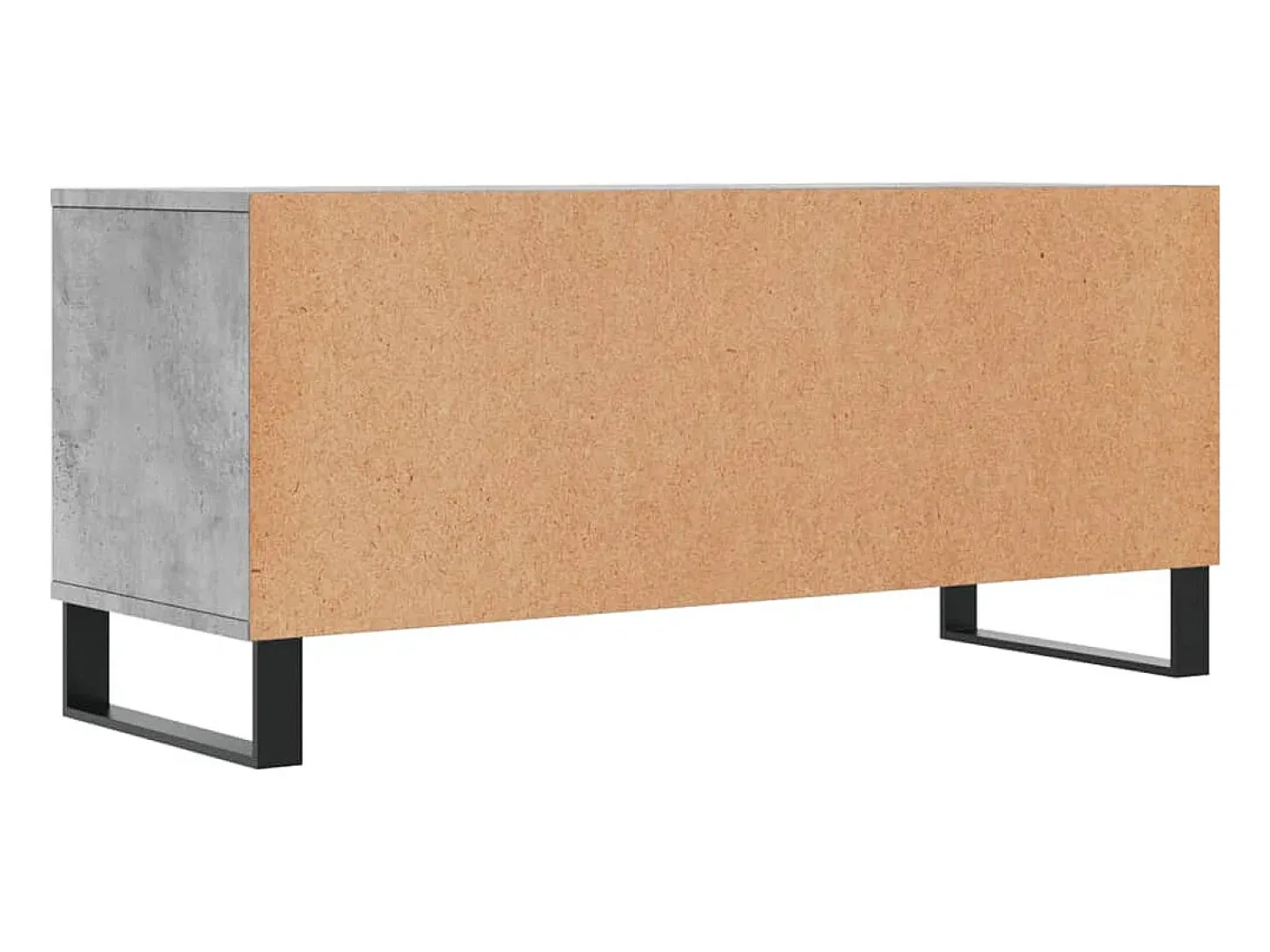 Suporte multimídia para TV prateleira para TV aparador para TV sala de jantar sala de estar quarto 100 x 34,5 x 44,5 cm madeira industrializada cinza 02_0025478