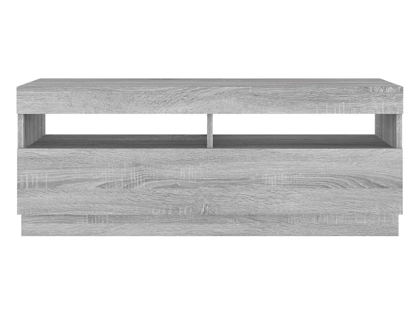 Suporte multimídia para TV prateleira para TV aparador armário para TV sala de jantar sala de estar quarto com luzes LED Sonoma 100 x 35 x 40 cm cinza 02_0026795