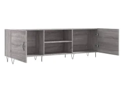 Suporte multimídia para TV prateleira para TV aparador para TV sala de jantar sala de estar quarto Sonoma 150 x 30 x 50 cm madeira industrializada cinza 02_0028404