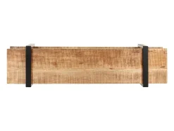 Suporte multimídia para TV prateleira para TV armário para TV sala de jantar sala de estar quarto 160 x 40 x 40 cm madeira maciça de manga marrom natural 02_0026073