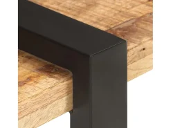 Suporte multimídia para TV prateleira para TV armário para TV sala de jantar sala de estar quarto 160 x 40 x 40 cm madeira maciça de manga marrom natural 02_0026073