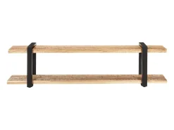 Suporte multimídia para TV prateleira para TV armário para TV sala de jantar sala de estar quarto 160 x 40 x 40 cm madeira maciça de manga marrom natural 02_0026073