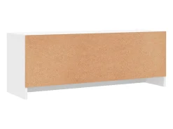 Suporte multimídia para TV prateleira para TV aparador armário para TV sala de jantar sala de estar quarto 102 x 30 x 37,5 cm madeira engenheirada branca 02_0025555