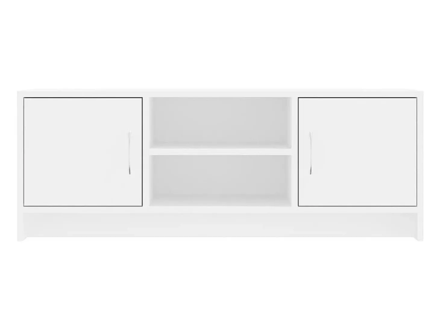 Suporte multimídia para TV prateleira para TV aparador armário para TV sala de jantar sala de estar quarto 102 x 30 x 37,5 cm madeira engenheirada branca 02_0025555