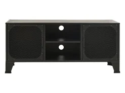 Suporte multimídia para TV prateleira para TV móvel para TV sala de jantar sala de estar quarto 105 x 36 x 47 cm metal e MDF cinza 02_0025695