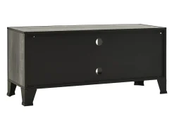 Suporte multimídia para TV prateleira para TV móvel para TV sala de jantar sala de estar quarto 105 x 36 x 47 cm metal e MDF cinza 02_0025695
