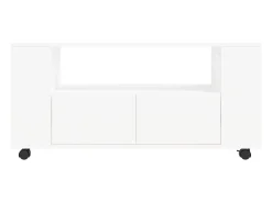Suporte multimídia para TV prateleira para TV aparador armário para TV sala de jantar sala de estar quarto 102 x 34,5 x 43 cm madeira engenheirada branca 02_0025559