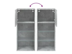 Suporte multimídia para TV prateleira para TV aparador armário para TV sala de jantar sala de estar quarto com luzes LED 40,5 x 30 x 90 cm cinza 02_0026603