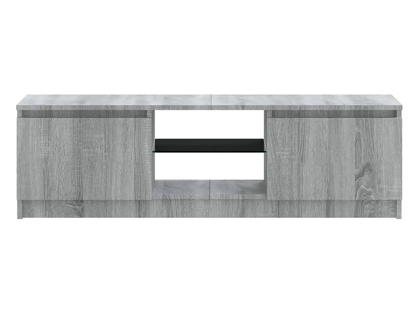 Suporte multimídia para TV prateleira para TV aparador armário para TV sala de jantar sala de estar quarto com luzes LED Sonoma 120 x 30 x 35,5 cm cinza 02_0026796